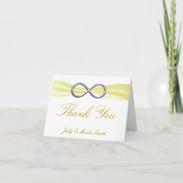 Cartão de Agradecimento de Casamento Infinito Amar