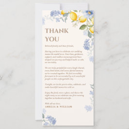 Cartão de Agradecimento de Casamento La Dolce Vita