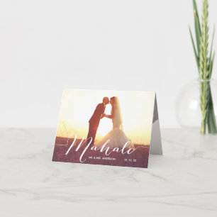 Cartão de Agradecimento de Casamento Mahalo Photo