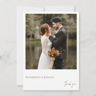 Cartão de Agradecimento de Casamento Minimalista c