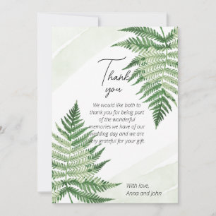 Cartão de Agradecimento de Casamento Minimalista c