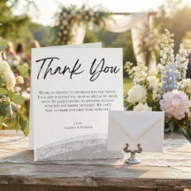 Cartão de Agradecimento de Casamento Minimalista c