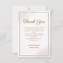 Cartão de Agradecimento de Casamento Minimalista D