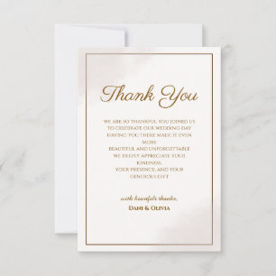 Cartão de Agradecimento de Casamento Minimalista D