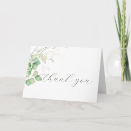 Cartão de Agradecimento de Casamento Minimalista d