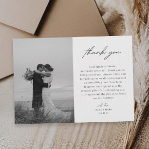 Cartão de Agradecimento de Casamento Minimalista H