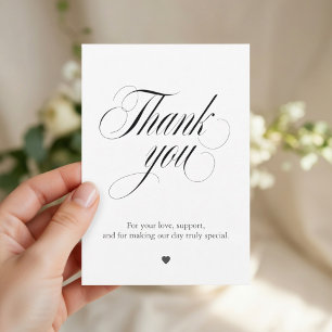 Cartão de Agradecimento de Casamento Minimalista L