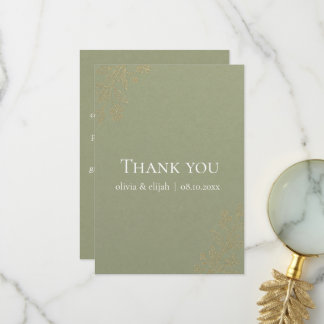 Cartão de Agradecimento de Casamento Minimalista V