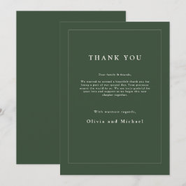 Cartão de Agradecimento de Casamento Minimalista V
