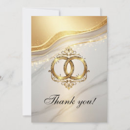 Cartão de Agradecimento de Casamento Moderno
