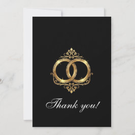 Cartão de Agradecimento de Casamento Moderno