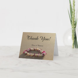 Cartão de Agradecimento de Casamento na Praia com 