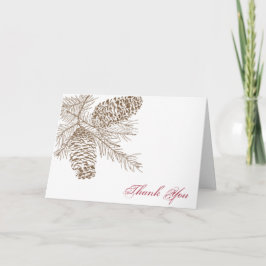 Cartão de Agradecimento de Casamento Natureza Cone