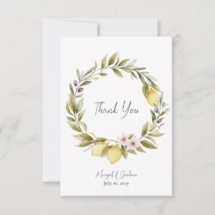 Cartão de Agradecimento de Casamento Olive Orchard