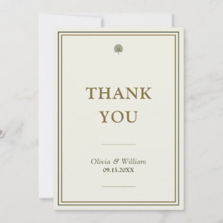Cartão de Agradecimento de Casamento Palmeira Marf