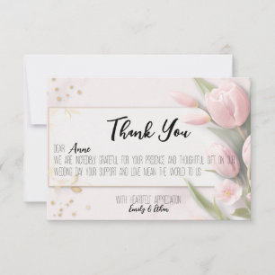 Cartão de Agradecimento de Casamento Personalizado