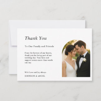 Cartão de Agradecimento de Casamento Personalizado