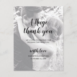 Cartão de Agradecimento de Casamento Personalizado