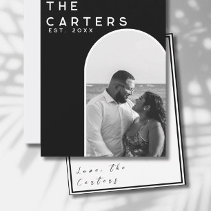 Cartão de Agradecimento de Casamento Personalizado