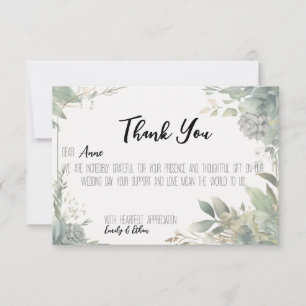 Cartão de Agradecimento de Casamento Personalizado