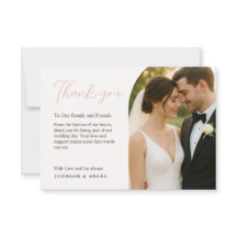 Cartão de Agradecimento de Casamento Personalizado