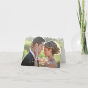 Cartão de Agradecimento de Casamento Pure Elegance