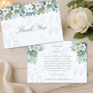 Cartão de Agradecimento de Casamento Sage Green Iv