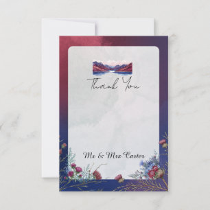 Cartão de Agradecimento de Casamento Scottish High