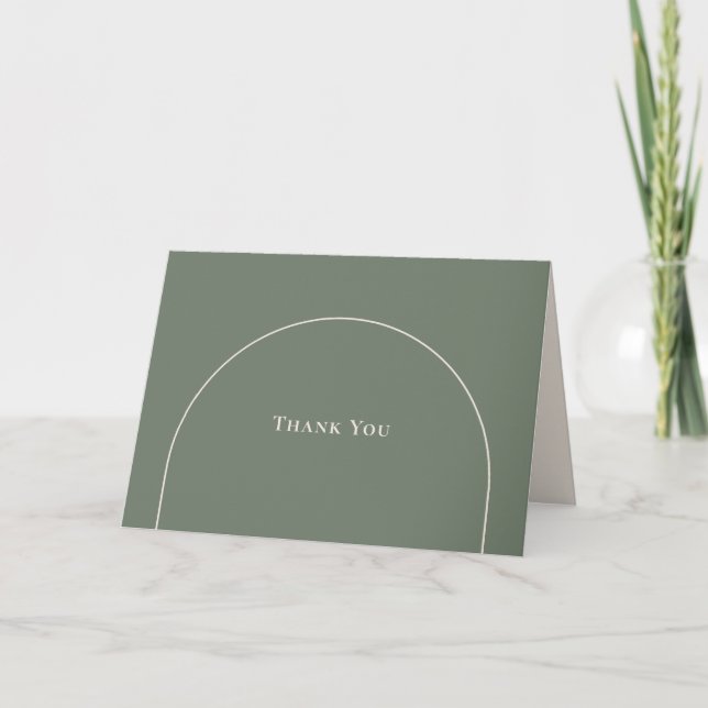 Cartão de Agradecimento de Casamento Simples Boho  (Frente)