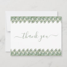 Cartão de Agradecimento de Casamento Simples com E