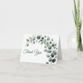 Cartão de Agradecimento de Casamento Simples Eucal