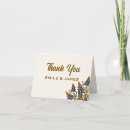 Cartão de Agradecimento de Casamento Texas Bluebon