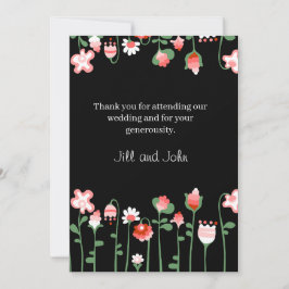 Cartão de Agradecimento de Casamento Wildflower Da