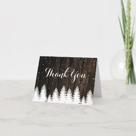 Cartão de Agradecimento de Casamento Winter Wonder