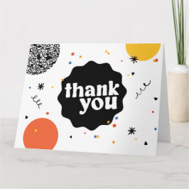 Cartão de agradecimento de celebração fofo
