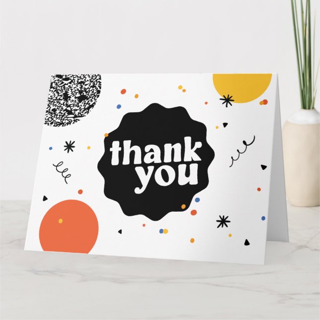 Cartão de agradecimento de celebração fofo (Frente)