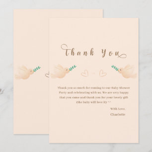 Cartão de Agradecimento de Chá de Bebê do Bebê Pom