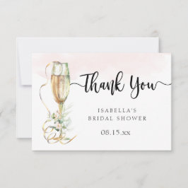 Cartão de Agradecimento de Chá de Noiva Boots & Bu