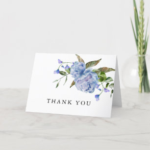 Cartão de Agradecimento de Chá de Noiva Floral Azu