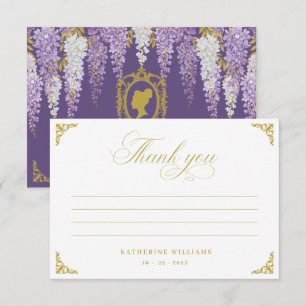 Cartão de Agradecimento de Chá de Noiva Vintage Ro