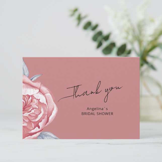 Cartão de agradecimento de chá de panela  (Em pé/Frente)