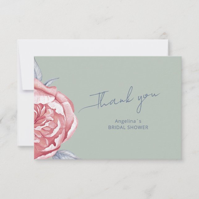 Cartão de agradecimento de chá de panela plano (Frente)