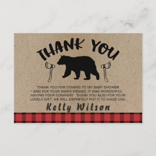 Cartão de Agradecimento de Chuvinha de Bebê Tema L