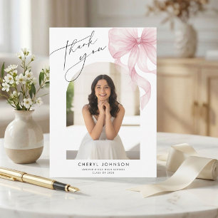 Cartão de Agradecimento de Conclusão de Curso com 