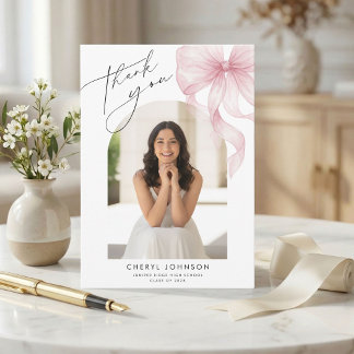 Cartão de Agradecimento de Conclusão de Curso com 