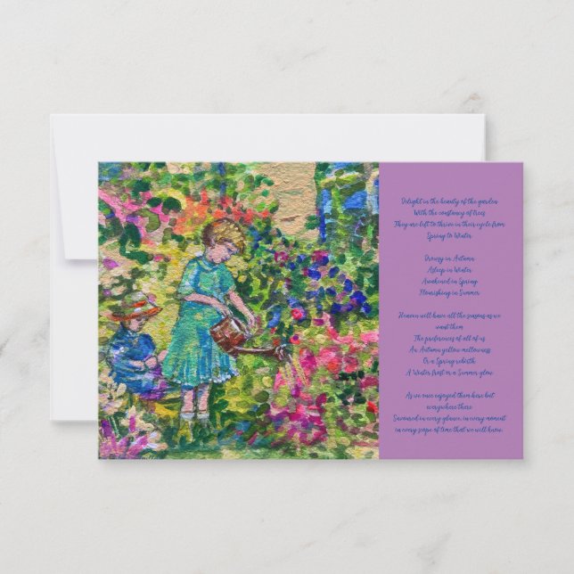 Cartão de agradecimento de condolências e simpatia (Frente)