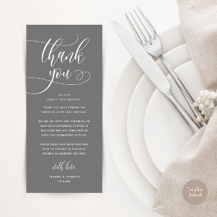 Cartão de Agradecimento de Configuração de Jantar 