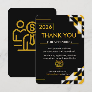 Cartão de Agradecimento de Convite para Evento Cor