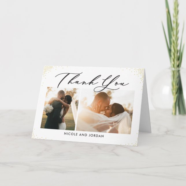 Cartão de Agradecimento de Cor Editável Dainty Spr (Frente)