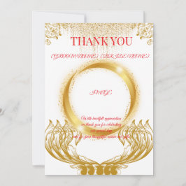 Cartão de Agradecimento de Design Elegante a Ouro 